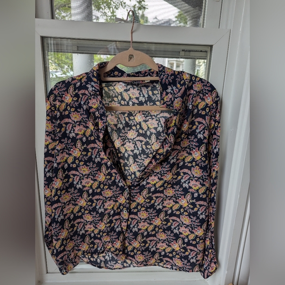 Floral Button-Up Blouse - Picture 1 of 1